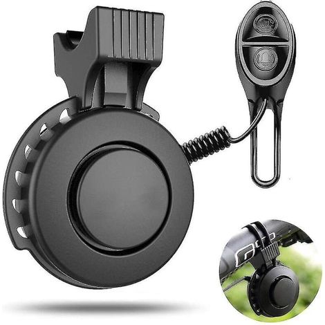 Elektrische Fahrradhupe mit 120 dB, 4 Klangmodi, wiederaufladbarer Akku, wasserdicht, KiRed-kompatibel.