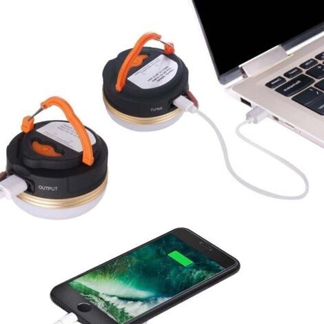 Lanterne de Camping [2 Pack] lumières de Tente Rechargeable Batterie, Résistant à l'Eau, Base Magnétique, 3 Modes d'Éclairage avec Câble USB pour Camping,Travaux,Chasse,Tente, Pêche,Randonnée-- (1/3)