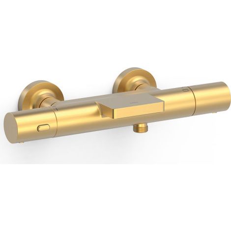 Mitigeur bain-douche thermostatique mural Over‑wall Or Mat 24K - TRES 19017412OM (1/2)