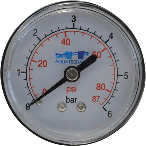 1PZ MANOMETRO PER ELETTROPOMPA attacco posteriore - max 6 bar