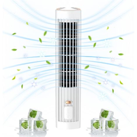 Climatiseur Mobile, Outfany Cooling Ace, Mini Climatiseur Portable Rechargeable 1200mAh, Ventilateur Colonne Silencieux, Shirem Cooling Ace, Mini Refroidisseur d'air à 3 Vitesses (1/5)