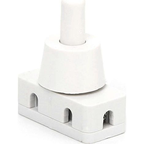 Interrupteur à bouton-poussoir marche/arrêt autobloquant 250 V CA 10 A, 2 broches, pour lampes, mini-interrupteurs industriels, blanc (1/5)