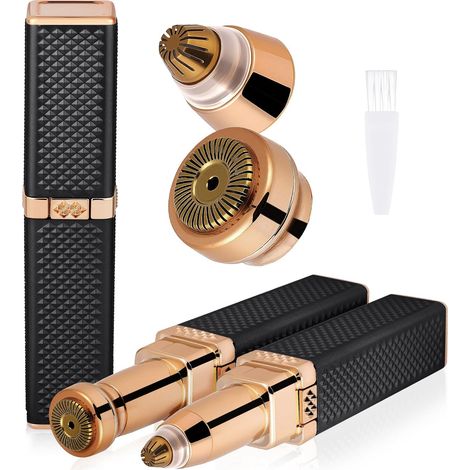 Épilateur Électrique Précision - Rasoir Visage USB Rechargeable - Avec Lumière LED - Pour Sourcils Lèvres Menton - Noir (1/5)