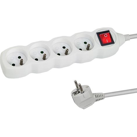 Multipresa esperanza 4 prese interruttore 15 m bianco