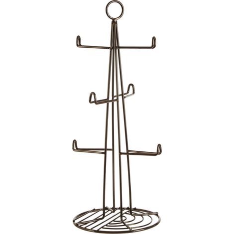 Premier Housewares Vertex Black Nickel Finish 6 Cup Mug Tree (1/4)