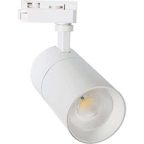 Spot LED sur Rail Monophasé 30W Mallet Dimmable CCT Sélectionnable Blanc (1/5)