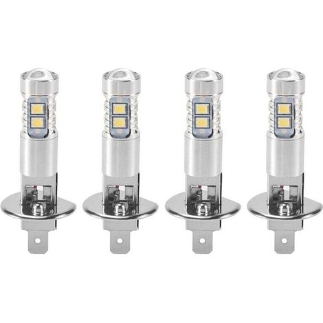 4 Pièces Ampoules LED H1 Phare Conduite Brouillard 6000K Blanc Lumière 200W (1/4)