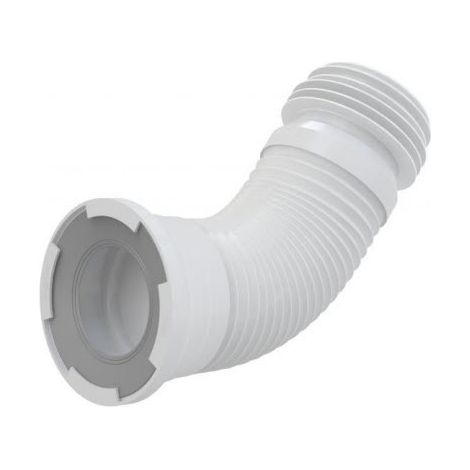 Raccordement flexible toilettes 80-110 mm en polypropylène – Longueur réglable 240-600 mm – Joint d'étanchéité inclus – A97 (1/4)
