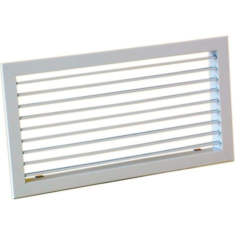 Grille de soufflage/reprise à ailettes orient br sple déflec, blanc, D 400x100 mm S&P (UNELVENT) 851996