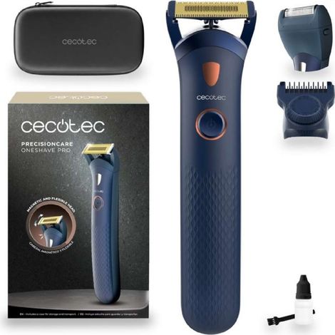 Cecotec Recortadora de Barba Maquina de Afeitar PrecisionCare OneShave Pro. Cuchillas de Acero Inoxidable, Cabezal Magnético (1/5)
