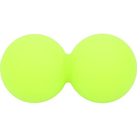 Lot 2 balles de massage en silicone vertes pour relaxation musculaire, entraînement yoga, forme cacahuète (1/5)