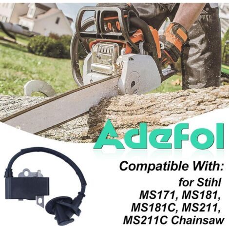 Module de bobine d'allumage pour tronçonneuse Stihl MS181 MS211 MS211C MS171 Pièces de rechange avec bougie d'allumage 1139 400 1307 (1/3)