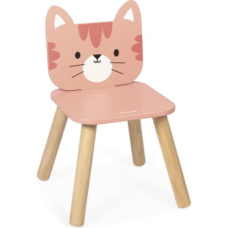 Chaise Enfant Chat en Bois FSC, Dès 18 Mois (1/5)