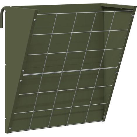 Râtelier à foin suspendu Vert olive 61 x 33 x 66 cm