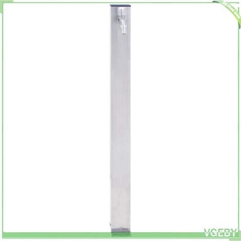 Colonne d'eau de jardin - FAFEICY - 364498 - acier inoxydable - 80 cm - base stable avec crochet (1/5)