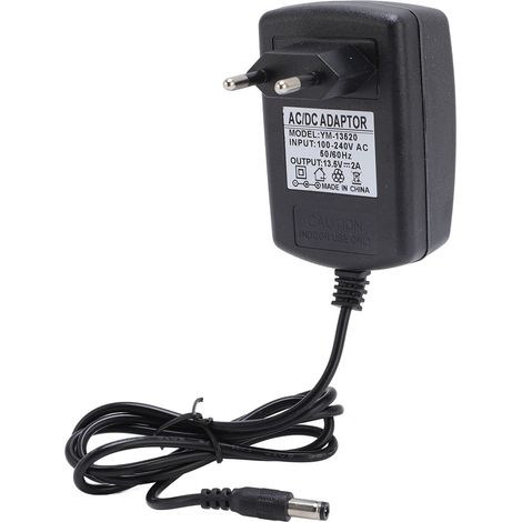 13,5-V-2-A-Netzteil mit 5,5 x 2,5 mm DC-Ladekabel für LED-Bildschirm, Lampe, Lautsprecherschalter, europäischer Stecker (1/5)