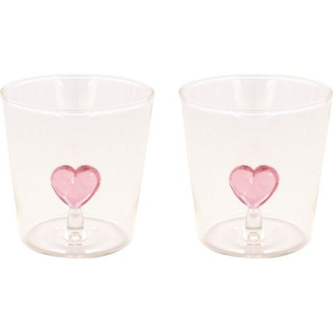 SET 2 VASOS 350 ML CORAZONES + CAJA REGALO