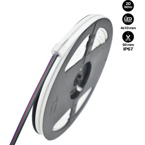 Néon LED RGB flexible - 24V/DC 4x10mm - 5 mètres - Kit complet - (1/5)
