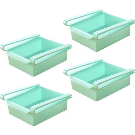 Ensemble de quatre tiroirs pour réfrigérateur, boîtes de conservation pour congélateur, étagère de rangement pour aliments de cuisine (1/5)