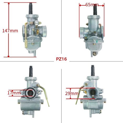 Carburateur PZ16 pour quads XR80, JH70, Jialing 70, 16100-GN1-A83 (1/4)