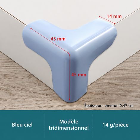 Protège-angle tridimensionnel bleu ciel pour meuble et table bleu ciel 15 g – Livraison gratuite