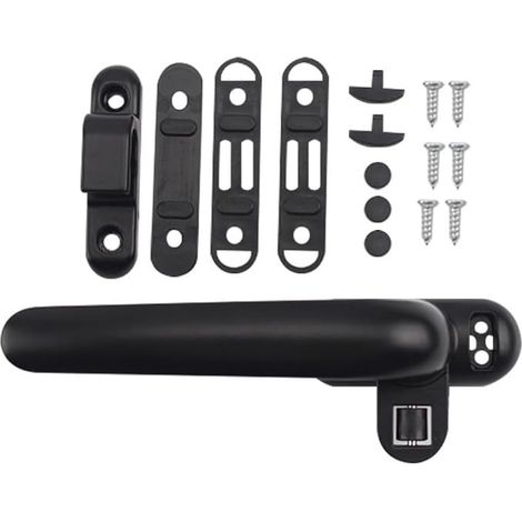 poignées de fenêtre, poignées de rechange universelles droite/gauche en alliage d'aluminium pour double vitrage, fenêtre et porte, noir (1/5)
