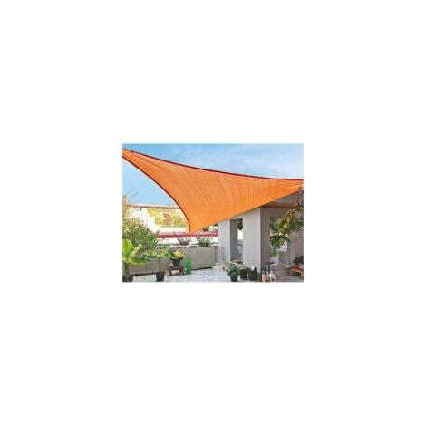 Triangular shade sail (4.5 x 4.5 x 4.5 m), UV protection, waterproof, for outdoor use, pergola roof, orange (1/5)