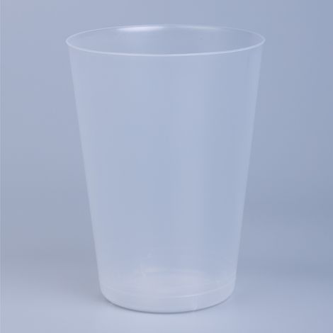 Caja vaso sidra reutilizable transparente de 500 uds 6,5x12,4x9 cm