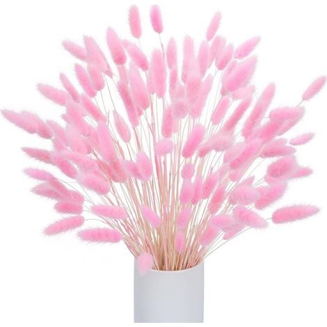 120 Pcs Pampa Séchées Naturelle Décoration, Herbe de la Pampa Fleurs Séchées Décoration Bouquet de Fleurs Séchées pour Les Fleurs Boho de Mariage et la Décoration de Table à la Maison(Rose)(Bouteille (1/4)