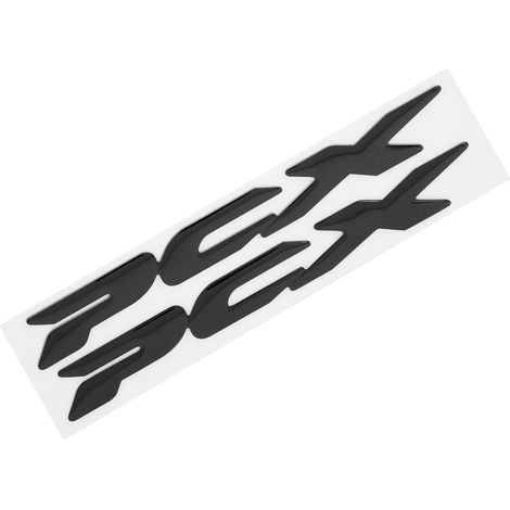 Paar 3D-Motorradaufkleber, flexibler Kunststoff, Seitenlogo für Honda PCX 150 125 2017-2019, schwarz (1/5)