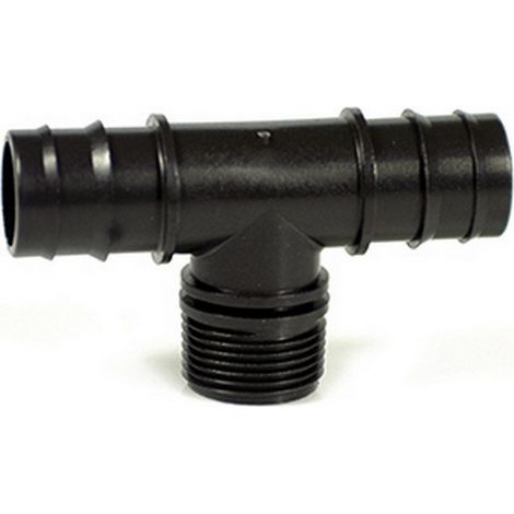 100PZ RACCORDO A T MASCHIO PER TUBO IN POLIETILENE  mm. 20x1/2x20