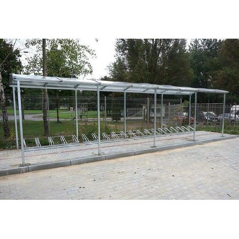 Abri à vélos ZORZA pour 20 vélos - 840 cm - Fixation: à visser (1/5)