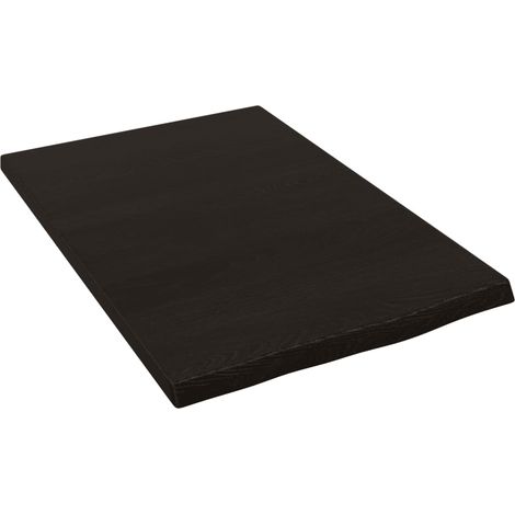 Maison Exclusive - Piano Bagno Marrone Scuro 40x60x2 cm Legno Massello Trattato