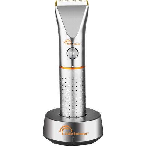 Power Titanium, Tondeuse Cheveux Homme, Autonomie 1h50, Utilisation avec ou sans fil, Charge USB, Lames détachables, 4 guides de coupe + molette d'ajustement 5 réglages, Argent (1/5)