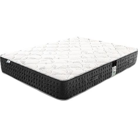 Matelas Serenite, 27cm, Ressorts Ensachés, Mousse Haute Densité, Indépendance de Couchage, Soutien très ferme, face été/hiver (1/5)