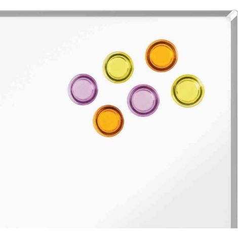Aimant Rond - 30 mm - Force D'adhérence 20 g - Capuchon En Plastique - 6 Pièces (1/3)
