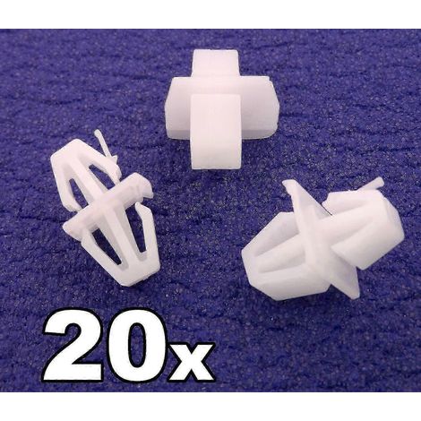 20 clips de fixation pour garniture de bas de caisse Volvo V40 S40 - Colliers de serrage pour bas de caisse et garniture de seuil