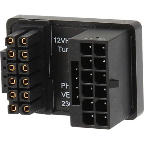 180° gebogener 16-Pin 12VHPWR PCIe 5.0 Stecker-Buchse-Grafikkartenadapter, schwarzer abgewinkelter Stecker für PC (1/5)