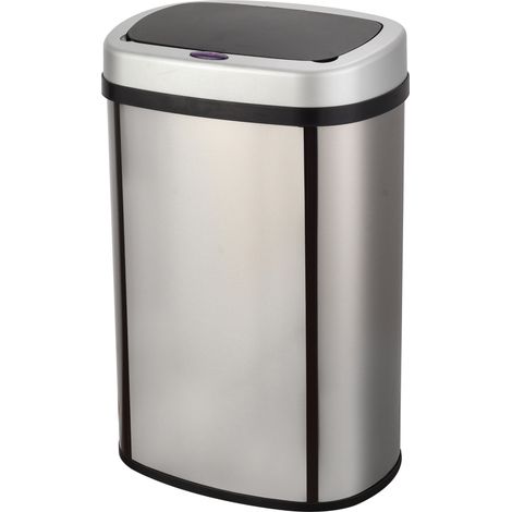 Automatischer 58-liter-mülleimer aus edelstahl - Kitchen Move - bat-58ls06a silvery (1/5)