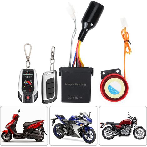 Système d'alarme antivol bidirectionnel étanche avec fonction de démarrage moteur pour moto (1/5)