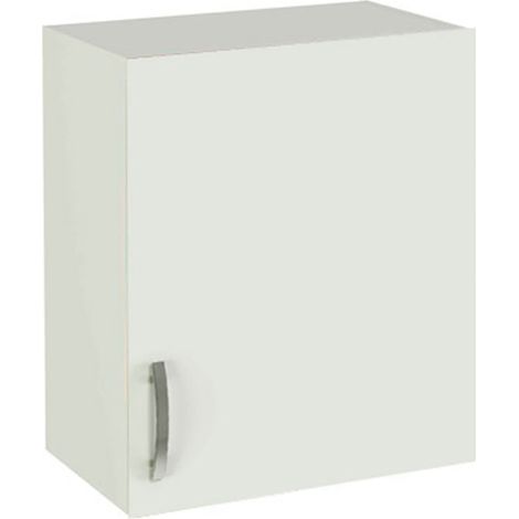Pegane – Meuble haut de cuisine 1 porte blanc – Hauteur 70 cm – Longueur 60 cm – Profondeur 35 cm – Panneaux de particules mélaminés