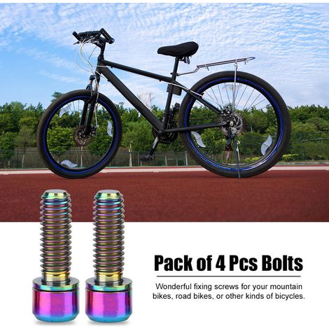 4 vis de fixation M6x18mm pour frein à disque de vélo avec joint (multicolores) (1/5)