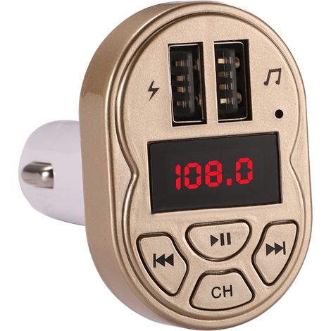Auto-MP3-Player mit Bluetooth, Auto-MP3-Player mit Karteneinschub, A2 Auto-MP3-Bluetooth-Empfänger – Gold (1/3)