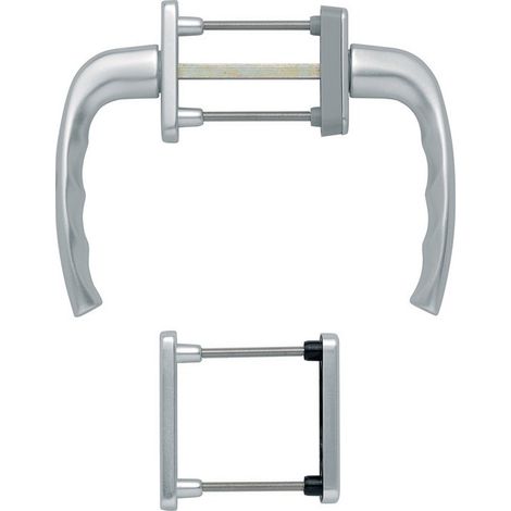 Set balcone NY 0810 / 961N / U10 / Alu.F1 63-73mm quadrato 7mm HOPPE