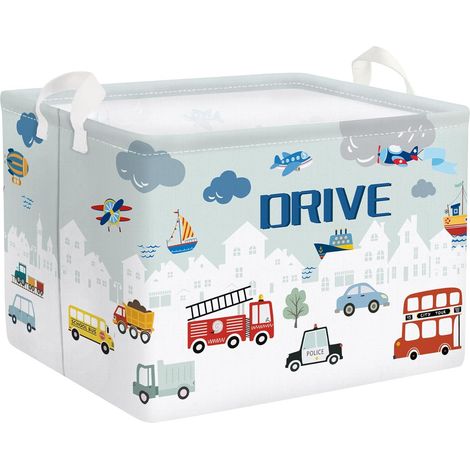 Panier à linge enfant Ville pliable 36 L – Polyester