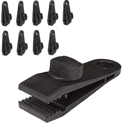 10 Pièces Clips Pour Bâche Portables Pinces De Fixation Pour Tente De Camping Petits Clips De Camping Pinces Multifonctions Pour Tente Pour Extérieur (1/5)