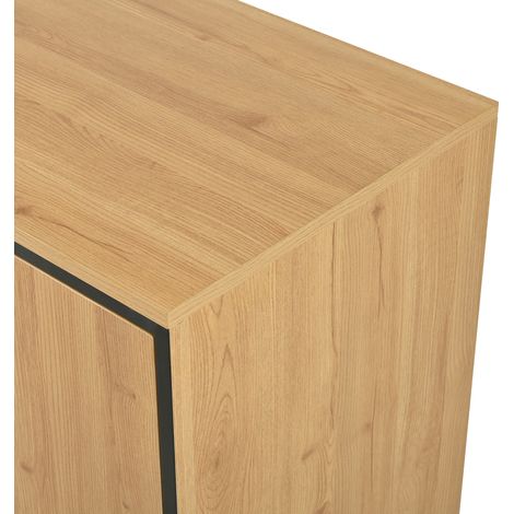Compartiment de rangement avec trois tiroirs dessin exquis. Meuble de salon moderne, en couleur du bois, Meubles de style et fonctionnels. Couleur noire ou en couleur du bois.
