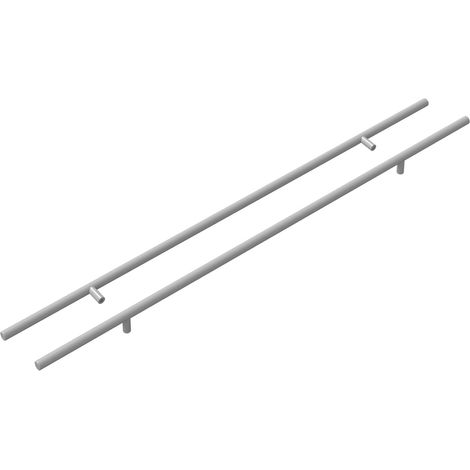 Cabinet Handle 2 pcs Silver 700mm Stainless Steel vidaXL