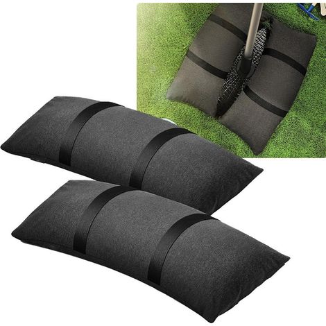 Lot de 2 sacs de sable, sacs de sable à remplir pour l'extérieur, sacs de sable anti-inondation, sacs de sable pour meubles d'extérieur et séchoirs à vêtements pour plus de stabilité