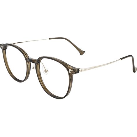 1 paire de lunettes optiques ovales, monture fine en TR et alliage, design épuré, protection lumière bleue (1/5)